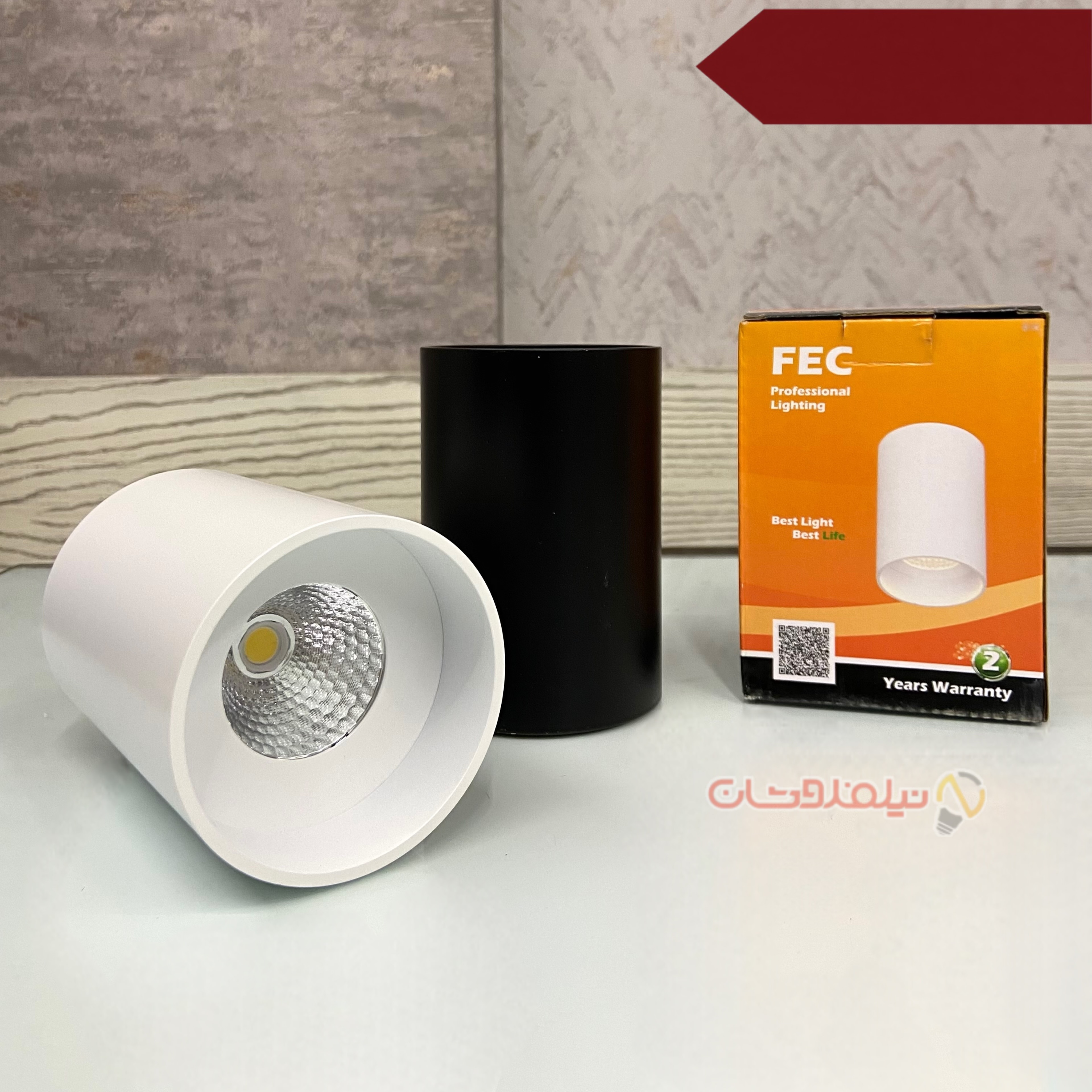 چراغ استوانه ای روکار FEC-512-12W
